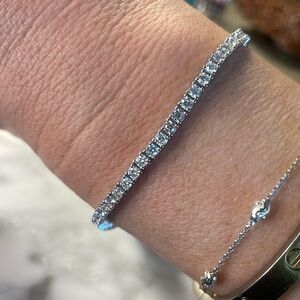 Moissanite 925 sterling silver Tennis Bracelet 2.5 MM in 7 inches